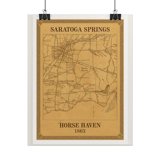 🐎 Horse Haven Poster – Saratoga Springs, 1863